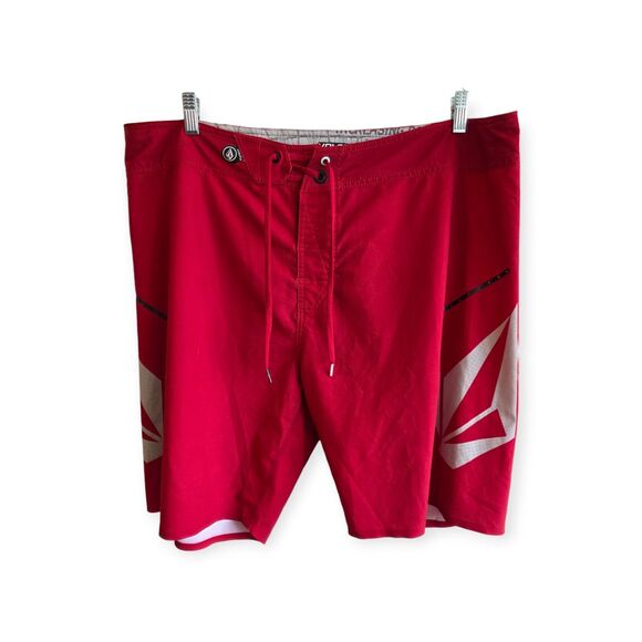 Volcom Mod Tech PRO Surfboard Shorts Men’s Size 38 Red Mod Tech PRO - Picture 1 of 5